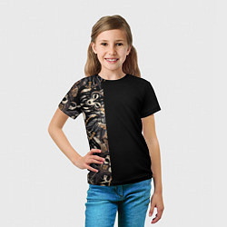 Футболка детская System of a down на фоне масок черепов животных, цвет: 3D-принт — фото 2
