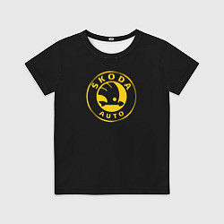 Футболка детская Skoda yellow, цвет: 3D-принт