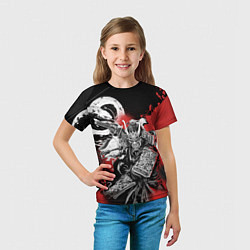 Футболка детская Самурай змей, цвет: 3D-принт — фото 2
