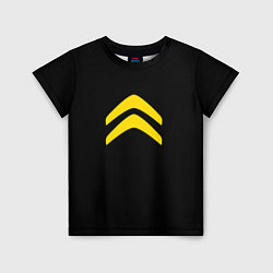 Футболка детская Citroen logo yellow, цвет: 3D-принт