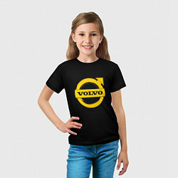 Футболка детская Volvo yellow logo, цвет: 3D-принт — фото 2