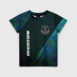 Футболка детская Everton glitch blue, цвет: 3D-принт