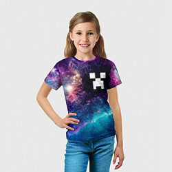 Футболка детская Minecraft space game, цвет: 3D-принт — фото 2
