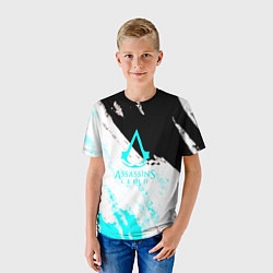 Футболка детская Assassins Creed краски текстура, цвет: 3D-принт — фото 2
