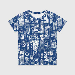 Футболка детская Маски туземные абстракция, цвет: 3D-принт