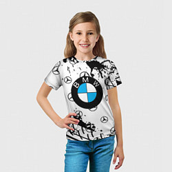 Футболка детская BMW x Mercedes краски, цвет: 3D-принт — фото 2