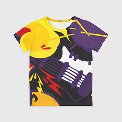 Футболка детская Рок н рольная тема, цвет: 3D-принт