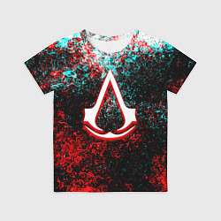 Футболка детская Assassins Creed logo glitch, цвет: 3D-принт