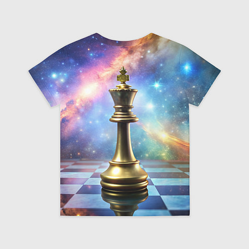 Детская футболка Золотой король - шахматы / 3D-принт – фото 2