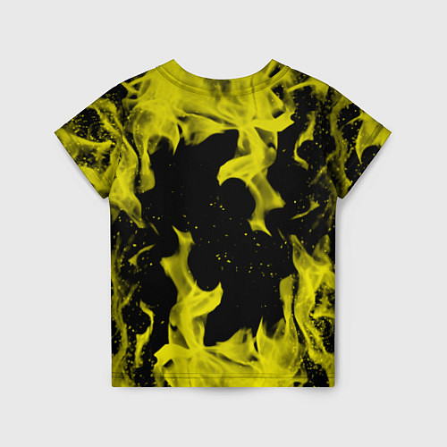 Детская футболка PUBG жёлтый огонь / 3D-принт – фото 2