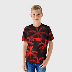 Футболка детская Fortnite tropic red, цвет: 3D-принт — фото 2
