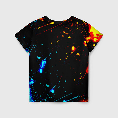 Детская футболка Огненная лава и вода киберпанк / 3D-принт – фото 2