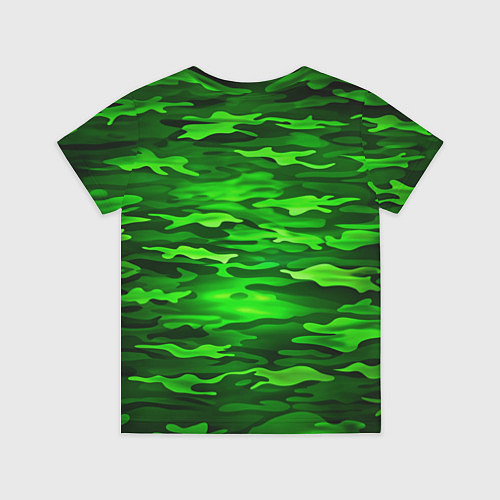 Детская футболка Зелёные водоросли-камуфляж / 3D-принт – фото 2