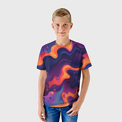 Футболка детская Неоновый спектр, цвет: 3D-принт — фото 2