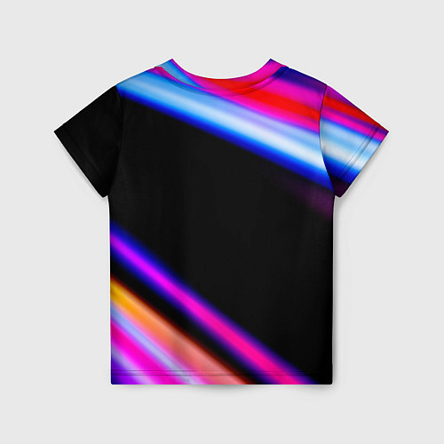 Детская футболка Portal fast light neon stripes / 3D-принт – фото 2