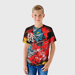 Футболка детская Самурай и демон Они, цвет: 3D-принт — фото 2