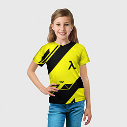 Футболка детская Half life geometry, цвет: 3D-принт — фото 2