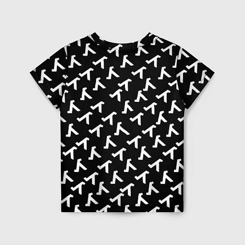 Детская футболка Half liife logo pattern / 3D-принт – фото 2