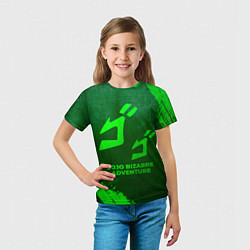 Футболка детская JoJo Bizarre Adventure - green gradient, цвет: 3D-принт — фото 2