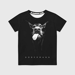 Футболка детская Dobermann head, цвет: 3D-принт