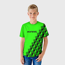 Футболка детская Haval ярко-зелёный, цвет: 3D-принт — фото 2