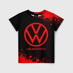 Футболка детская Volkswagen - red gradient, цвет: 3D-принт
