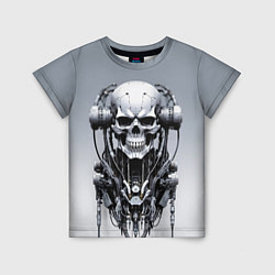 Футболка детская Cool cyber skull - ai art fantasy, цвет: 3D-принт