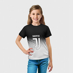 Футболка детская Ювентус геометрия, цвет: 3D-принт — фото 2