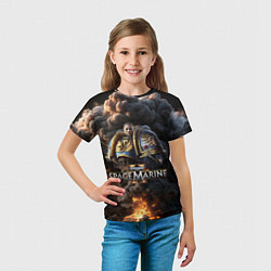 Футболка детская Captain Titus Warhammer 40000 space marine 2, цвет: 3D-принт — фото 2