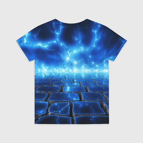 Детская футболка Deadlock Abrams синие молнии / 3D-принт – фото 2