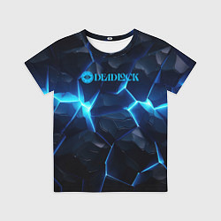 Футболка детская Deadlock logo синий лого, цвет: 3D-принт