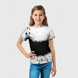 Футболка детская Просто краски чёрные, цвет: 3D-принт — фото 2