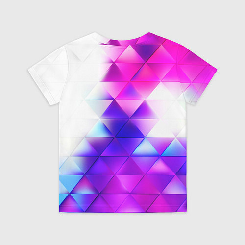 Детская футболка Неоновые треугольники абстракция / 3D-принт – фото 2