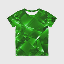 Футболка детская Прозрачная изумрудная геометрия, цвет: 3D-принт
