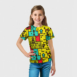 Футболка детская Роботы монстры паттерн, цвет: 3D-принт — фото 2