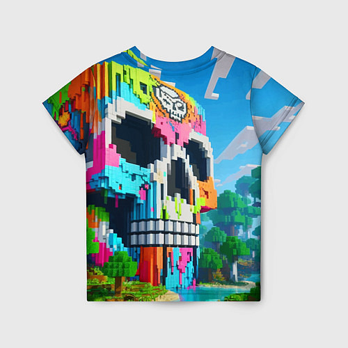 Детская футболка Minecraft skull - ai art fantasy / 3D-принт – фото 2