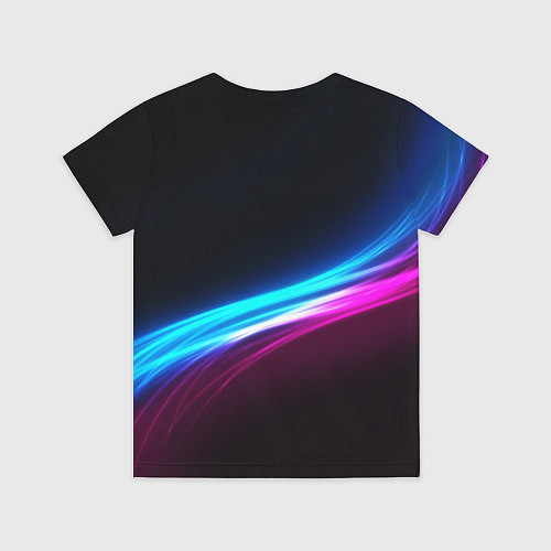 Детская футболка Россия неоновые волны / 3D-принт – фото 2