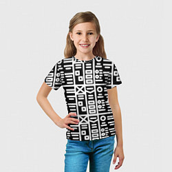 Футболка детская Геометрические фигуры паттерн, цвет: 3D-принт — фото 2