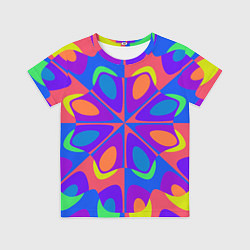Футболка детская Оптический узор красочная мозаика, цвет: 3D-принт