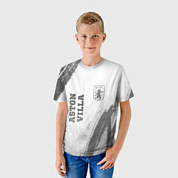 Футболка детская Aston Villa - white gradient вертикально, цвет: 3D-принт — фото 2