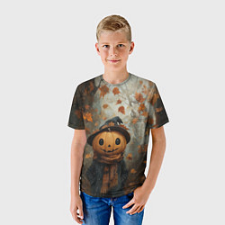 Футболка детская Милый тыквенный Джек, цвет: 3D-принт — фото 2