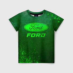 Футболка детская Ford - green gradient, цвет: 3D-принт