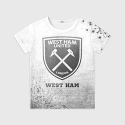 Футболка детская West Ham - white gradient, цвет: 3D-принт