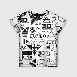 Футболка детская Linkin park pattern 30 second to mars, цвет: 3D-принт