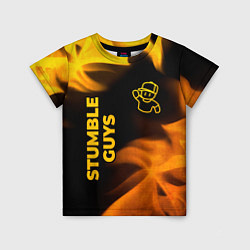 Детская футболка Stumble Guys - gold gradient вертикально