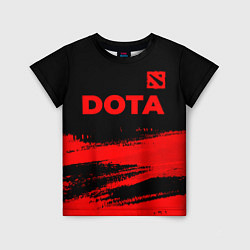 Футболка детская Dota - red gradient посередине, цвет: 3D-принт