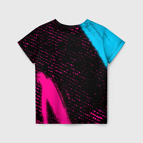 Детская футболка Stumble Guys - neon gradient вертикально / 3D-принт – фото 2