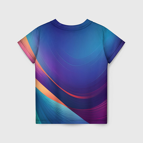 Детская футболка Красивый градиент абстракция / 3D-принт – фото 2