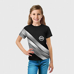 Футболка детская Nissan metal steel auto, цвет: 3D-принт — фото 2