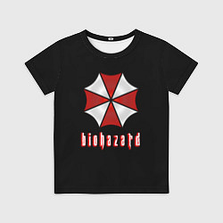 Футболка детская Biohazard logo, цвет: 3D-принт